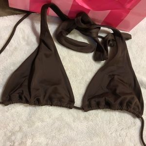 💥3 for $10! VS Brown Halter Bikini Top, S